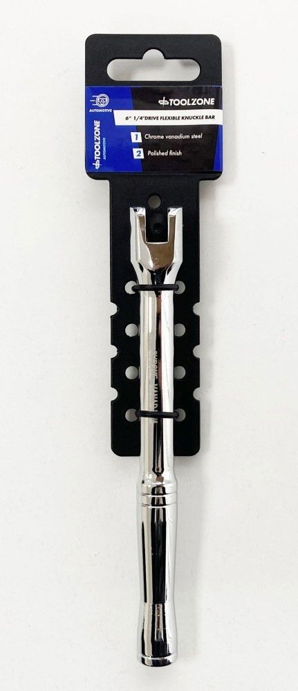 FLEXIBLE KNUCKLE BAR 1/4″ DRIVE 150mm CRV – TOOLZONE KDPSS317