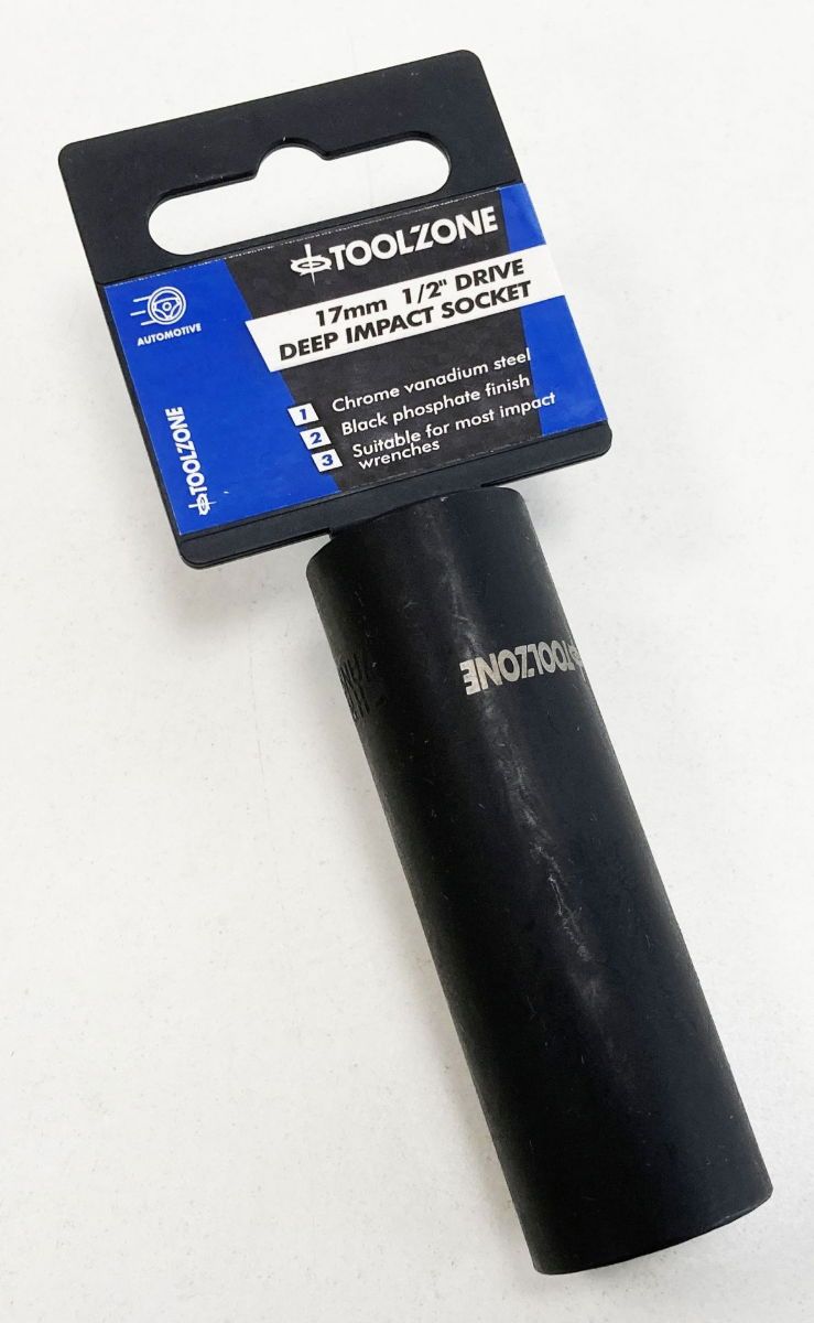 DEEP IMPACT SOCKET 17mm 1/2" DRIVE CRV - TOOLZONE KDPSS319 - Image 5