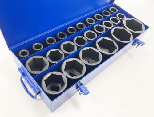 DEEP IMPACT SOCKET SET 25 PIECES 1″ DRIVE 17mm-75mm CHROME MOLYBDENUM – TOOLZONE KDPSS263