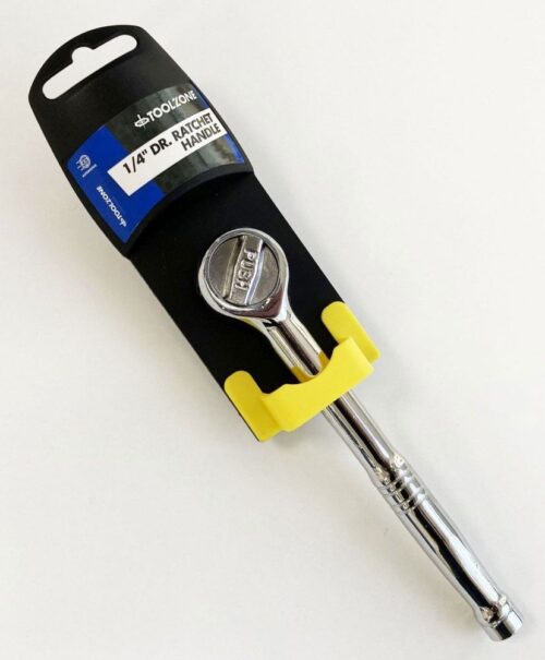 RATCHET HANDLE 1/4″ DRIVE POLISHED CHROME QUICK RELEASE – TOOLZONE KDPSS239