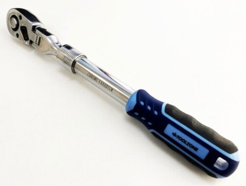 RATCHET FLEXI HEAD EXTENDABLE 1/2″ DRIVE 335-480mm SOFTGRIP CRV – TOOLZONE KDPSS224