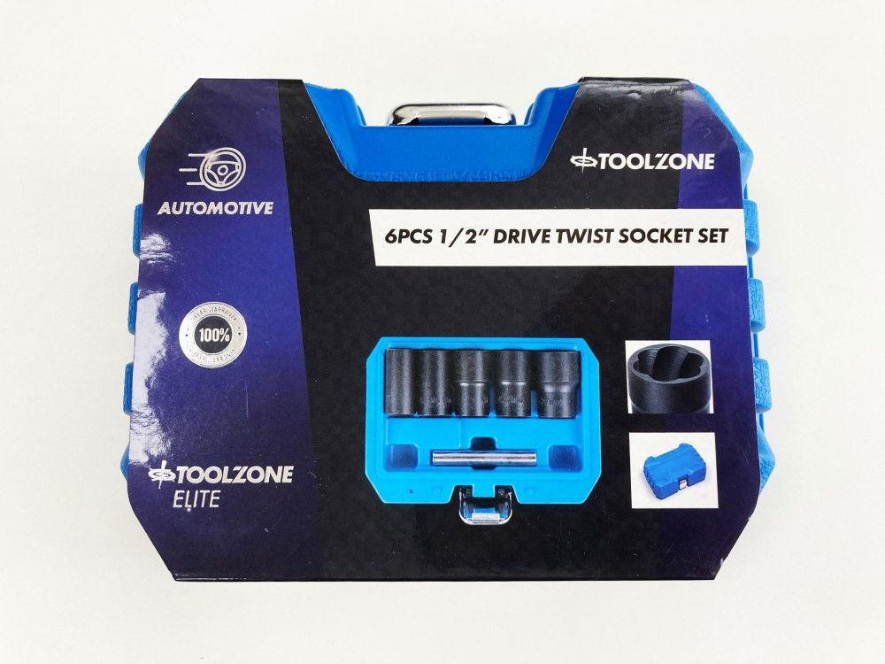 TWIST SOCKET SET 1/2" DRIVE 6 PIECES 17mm-27mm - TOOLZONE KDPSS228 - Image 5