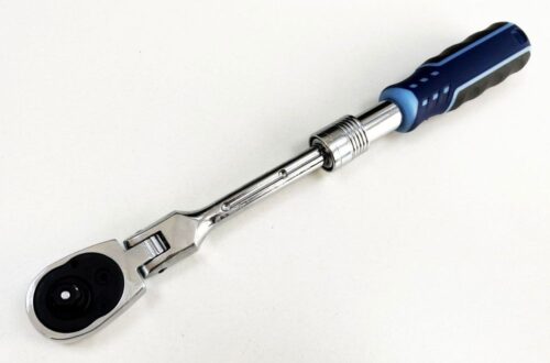RATCHET FLEXI HEAD EXTENDABLE 1/4″ DRIVE 180-230mm SOFTGRIP CRV – TOOLZONE KDPSS222