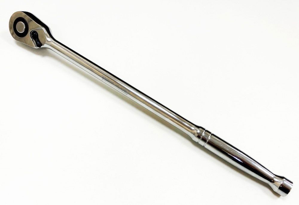 RATCHET HANDLE EXTRA LONG 1/2" DRIVE 375mm POLISHED CRV - TOOLZONE KDPSS200 - Image 2