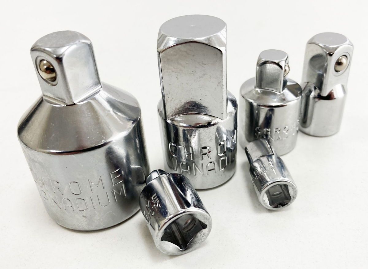 ADAPTOR SET 6 PIECES CRV SATIN FINISH - TOOLZONE KDPSS203 - Image 2