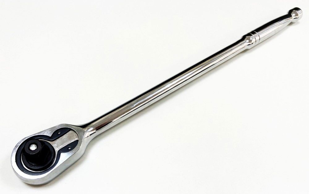 RATCHET HANDLE EXTRA LONG 1/2" DRIVE 375mm POLISHED CRV - TOOLZONE KDPSS200