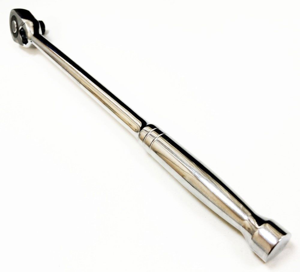RATCHET HANDLE EXTRA LONG 1/2" DRIVE 375mm POLISHED CRV - TOOLZONE KDPSS200 - Image 3