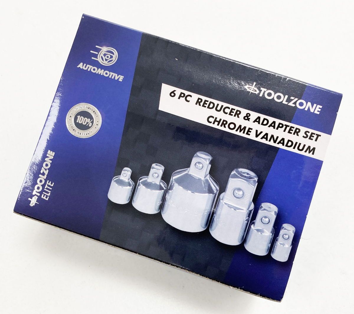 ADAPTOR SET 6 PIECES CRV SATIN FINISH - TOOLZONE KDPSS203 - Image 3