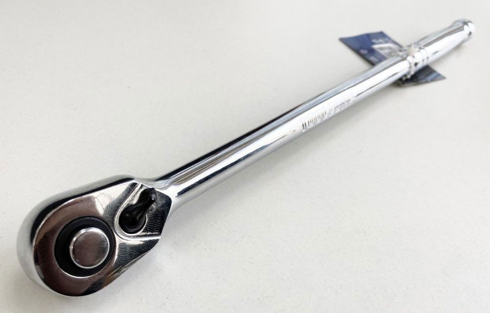 RATCHET HANDLE EXTRA LONG 3/8" DRIVE 280mm POLISHED CRV - TOOLZONE KDPSS199 - Image 4