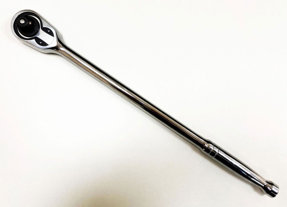 RATCHET HANDLE EXTRA LONG 1/2" DRIVE 375mm POLISHED CRV - TOOLZONE KDPSS200 - Image 5