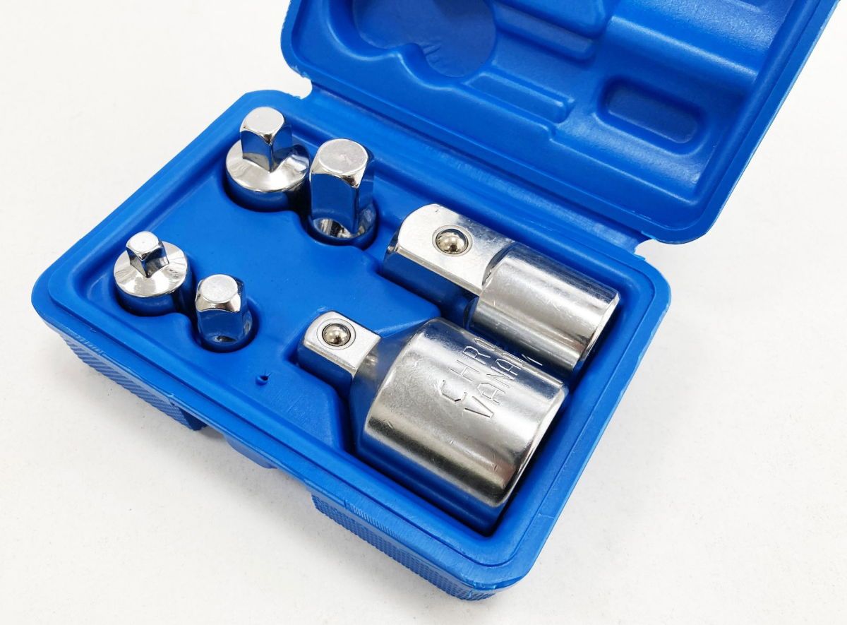 ADAPTOR SET 6 PIECES CRV SATIN FINISH - TOOLZONE KDPSS203 - Image 4