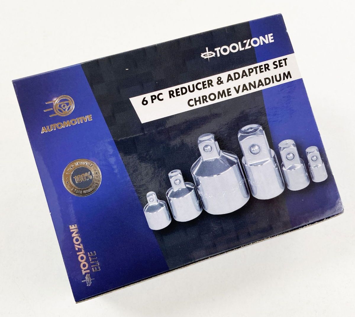 ADAPTOR SET 6 PIECES CRV SATIN FINISH - TOOLZONE KDPSS203 - Image 7
