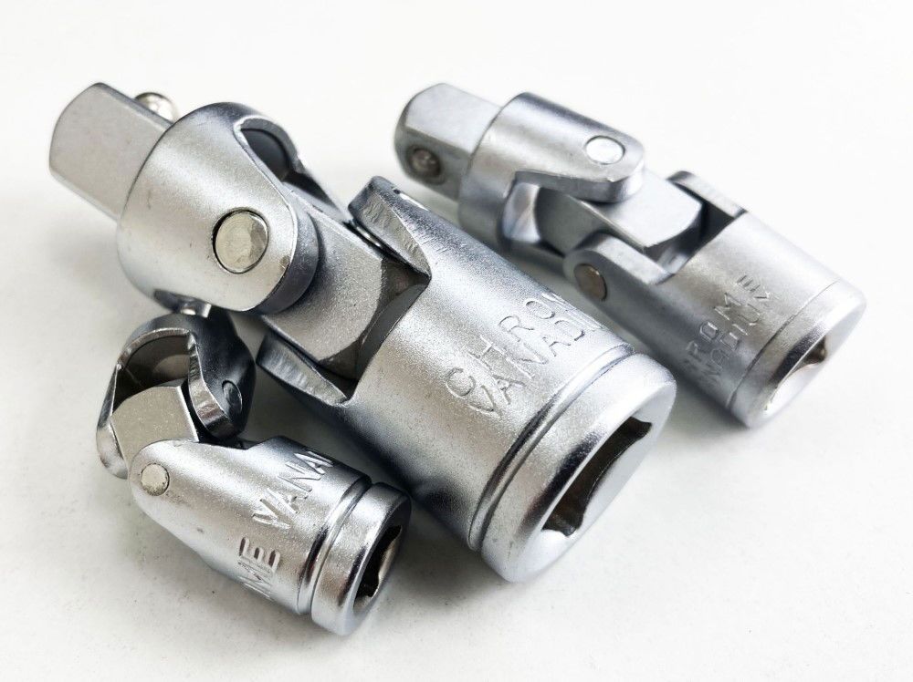 UNIVERSAL JOINT SET 3 PIECES 1/4" 3/8" 1/2" DRIVE CRV - TOOLZONE KDPSS172 - Image 4