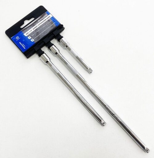 EXTENSION BAR SET 1/4″ DRIVE SHORT 3 PIECES 75mm 150mm 225mm – TOOLZONE KDPSS140