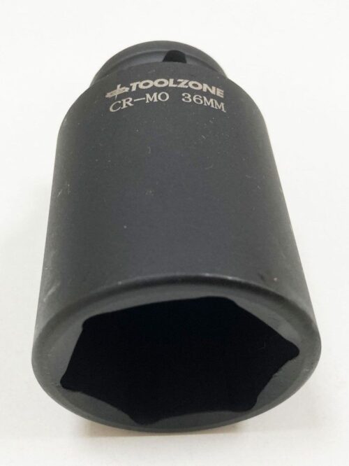 IMPACT SOCKET 1/2″ DRIVE DEEP 36mm CRMO – TOOLZONE KDPSS134