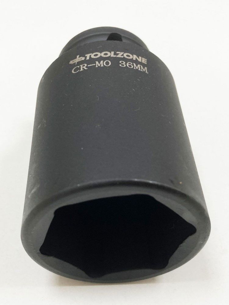 IMPACT SOCKET 1/2" DRIVE DEEP 36mm CRMO - TOOLZONE KDPSS134
