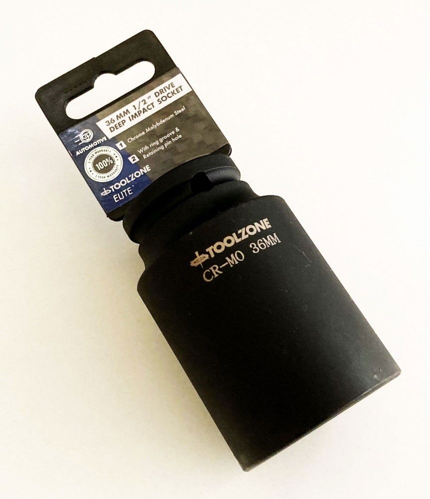 IMPACT SOCKET 1/2" DRIVE DEEP 36mm CRMO - TOOLZONE KDPSS134 - Image 3