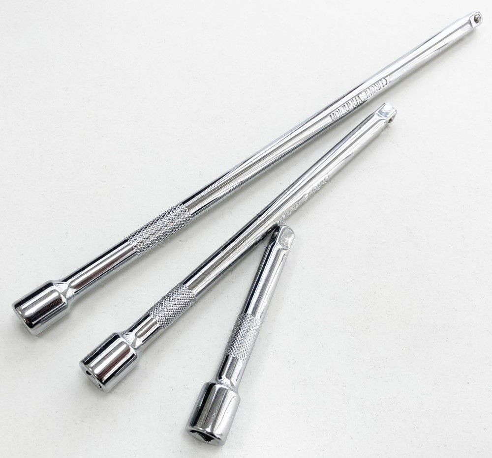 EXTENSION BAR SET 1/4" DRIVE SHORT 3 PIECES 75mm 150mm 225mm - TOOLZONE KDPSS140 - Image 4