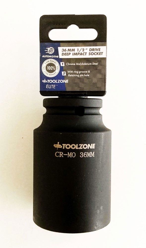IMPACT SOCKET 1/2" DRIVE DEEP 36mm CRMO - TOOLZONE KDPSS134 - Image 5