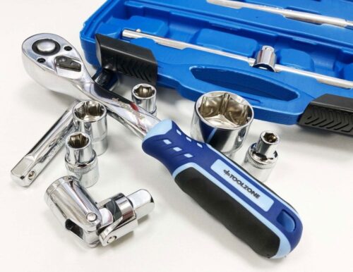 SOCKET SET 1/2″ DRIVE PRO CRV 24 PIECES 10-24mm 27mm 30mm 32mm – TOOLZONE KDPSS108