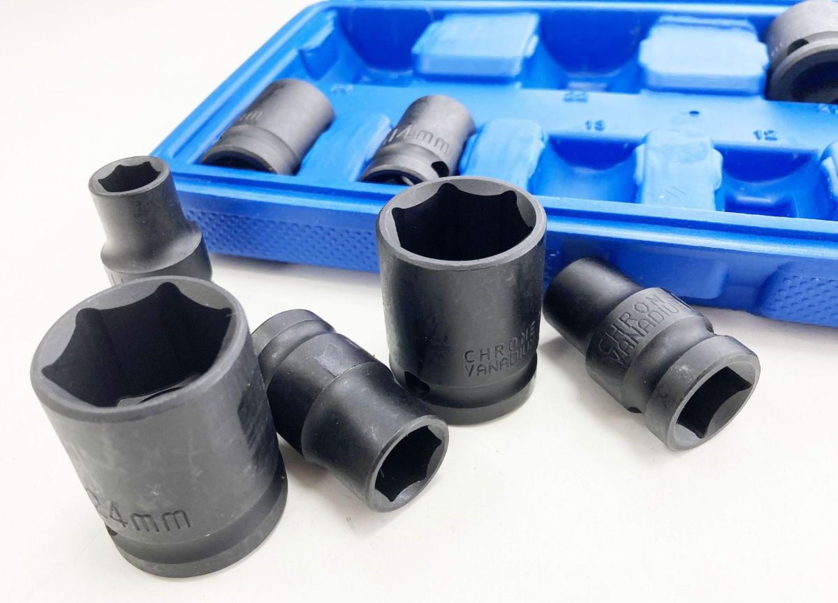 IMPACT SOCKET SET 1/2" DRIVE SHALLOW 10 PIECES 10-24mm - TOOLZONE KDPSS125 - Image 5