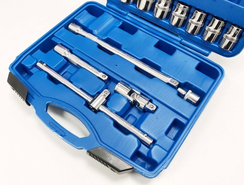 SOCKET SET 1/2" DRIVE PRO CRV 24 PIECES 10-24mm 27mm 30mm 32mm - TOOLZONE KDPSS108 - Image 5