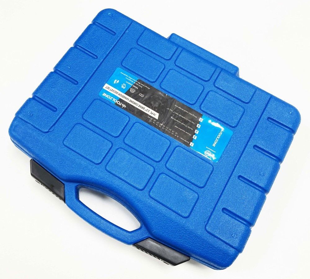 SOCKET SET 1/2" DRIVE PRO CRV 24 PIECES 10-24mm 27mm 30mm 32mm - TOOLZONE KDPSS108 - Image 6