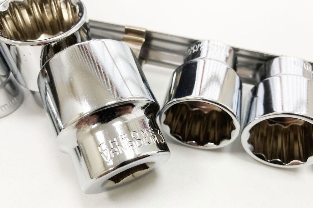 SOCKET SET 1/2" DRIVE SHALLOW CRV 17 PIECES 10-24mm 27mm 30mm BI HEX - TOOLZONE KDPSS095 - Image 4