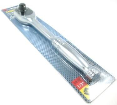 RATCHET HANDLE 1/2″ DRIVE PROFESSIONAL POLISHED 250mm CRV QUICK RELEASE – TOOLZONE KDPSS054