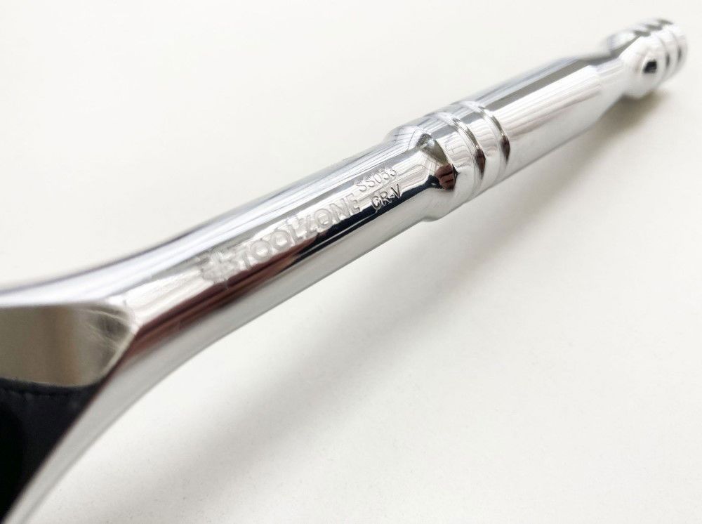 RATCHET HANDLE 3/8" DRIVE PROFESSIONAL POLISHED 200mm CRV QUICK RELEASE - TOOLZONE KDPSS053