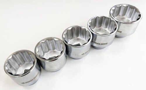 SOCKET SET 3/4″ DRIVE 5pc 55mm 56mm 60mm 65mm 70mm CRV SINGLE HEX – TOOLZONE KDPSS028