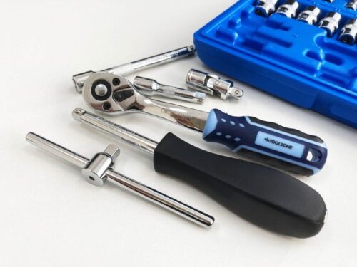 SOCKET SET 1/4″ DRIVE 38pc CRV DIN3124 4-14mm PH PZ HEX STAR – TOOLZONE KDPSS032