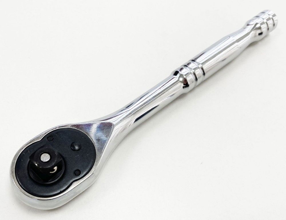 RATCHET HANDLE 3/8" DRIVE PROFESSIONAL POLISHED 200mm CRV QUICK RELEASE - TOOLZONE KDPSS053 - Image 5