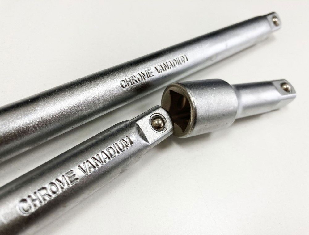 EXTENSION BAR SET 1/2" DRIVE 3pc 3" 5" 10" CRV SATIN FINISH - TOOLZONE KDPSS027 - Image 4