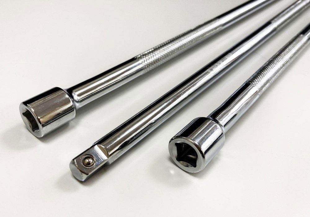 EXTENSION BAR SET 3/8" DRIVE 3pc 375mm 450mm 600mm 40CR STEEL - TOOLZONE KDPSS022