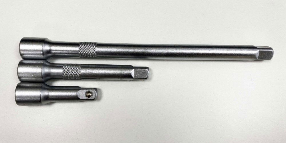 EXTENSION BAR SET 1/2" DRIVE 3pc 3" 5" 10" CRV SATIN FINISH - TOOLZONE KDPSS027 - Image 5