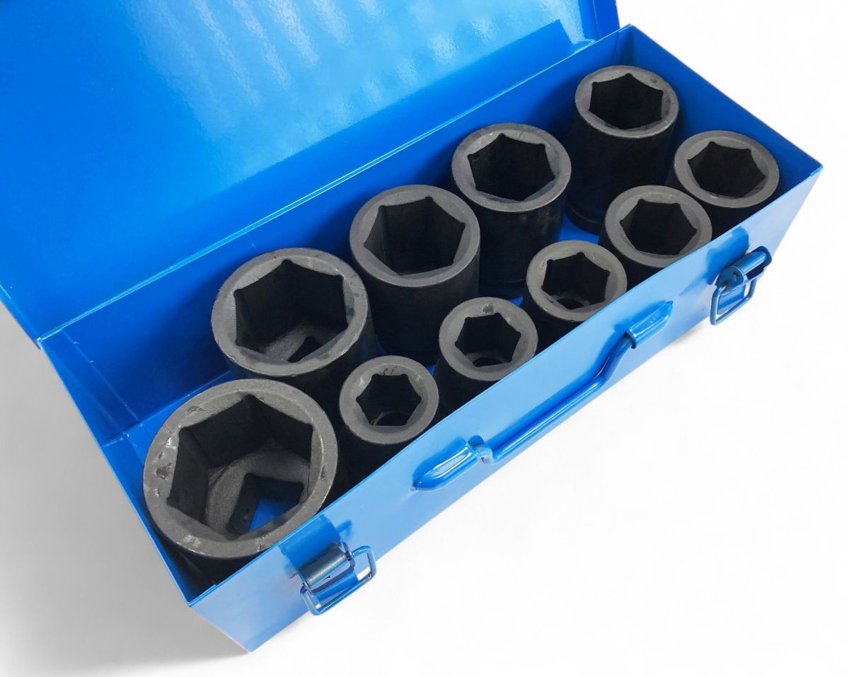 IMPACT SOCKET SET 1" DRIVE DEEP 10pc 22-50mm CHROME MOLYBDENUM - TOOLZONE KDPSS033 - Image 7
