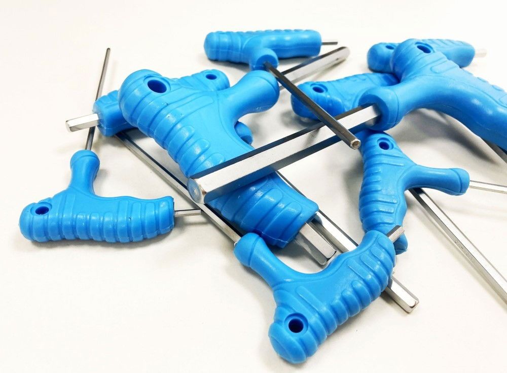 HEX KEY SET T HANDLE AF 10pc IN RACK CHROME VANADIUM - TOOLZONE KDPHX016