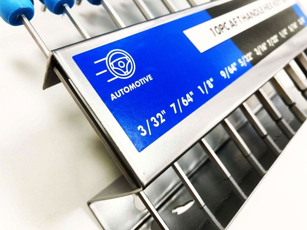 HEX KEY SET T HANDLE AF 10pc IN RACK CHROME VANADIUM - TOOLZONE KDPHX016 - Image 3