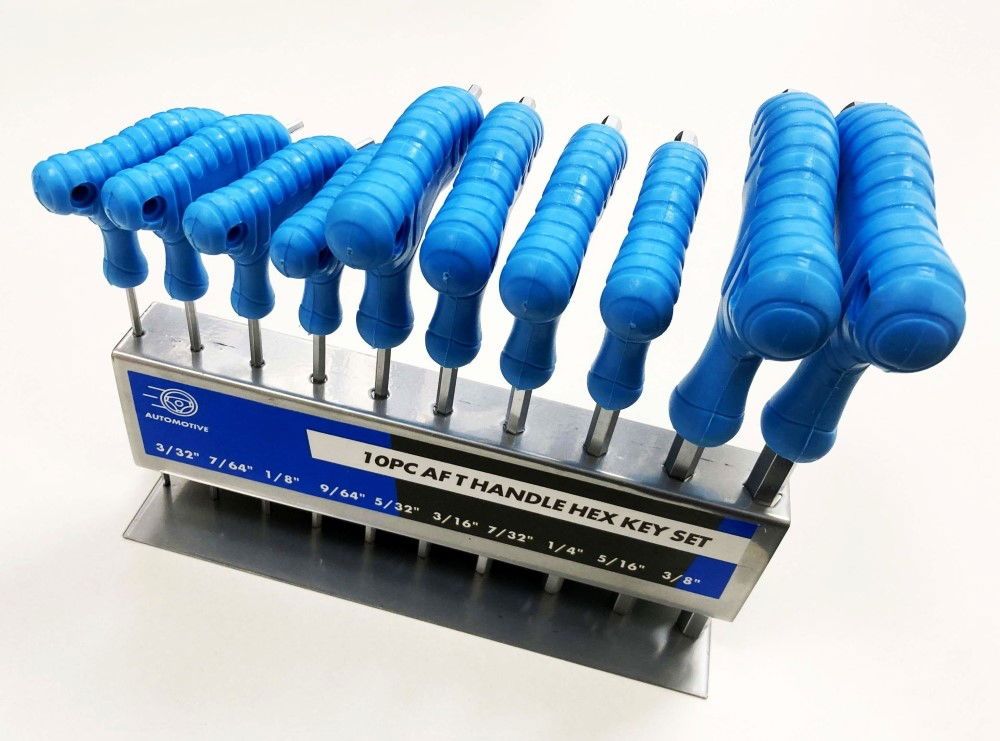 HEX KEY SET T HANDLE AF 10pc IN RACK CHROME VANADIUM - TOOLZONE KDPHX016 - Image 5