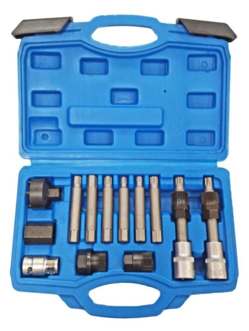 ALTERNATOR FREEWHEEL PULLEY REMOVAL SET 13pc WITH BIT SOCKETS – TOOLZONE KDPAU011