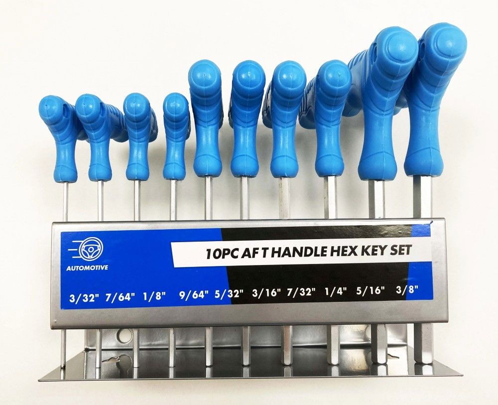 HEX KEY SET T HANDLE AF 10pc IN RACK CHROME VANADIUM - TOOLZONE KDPHX016 - Image 7