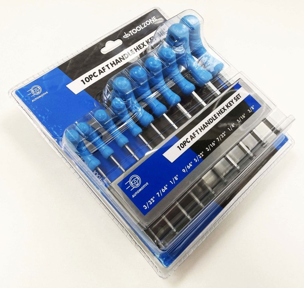 HEX KEY SET T HANDLE AF 10pc IN RACK CHROME VANADIUM - TOOLZONE KDPHX016 - Image 10