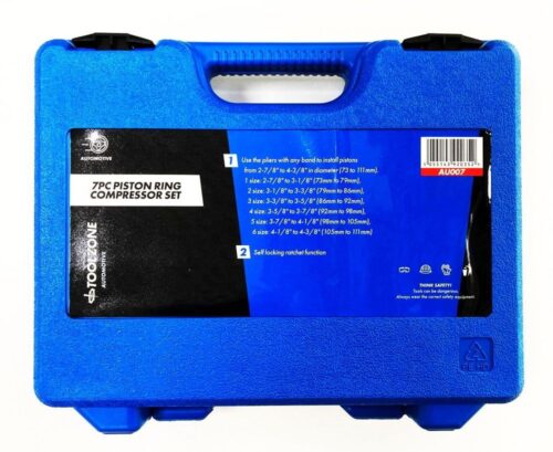 PISTON RING COMPRESSOR SET 7pc 73-111mm WITH PLIER – TOOLZONE KDPAU007