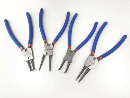 CIRCLIP PLIERS SET 4PC 9″ INTERNAL AND EXTERNAL STRAIGHT AND BENT – TOOLZONE KDPPL242