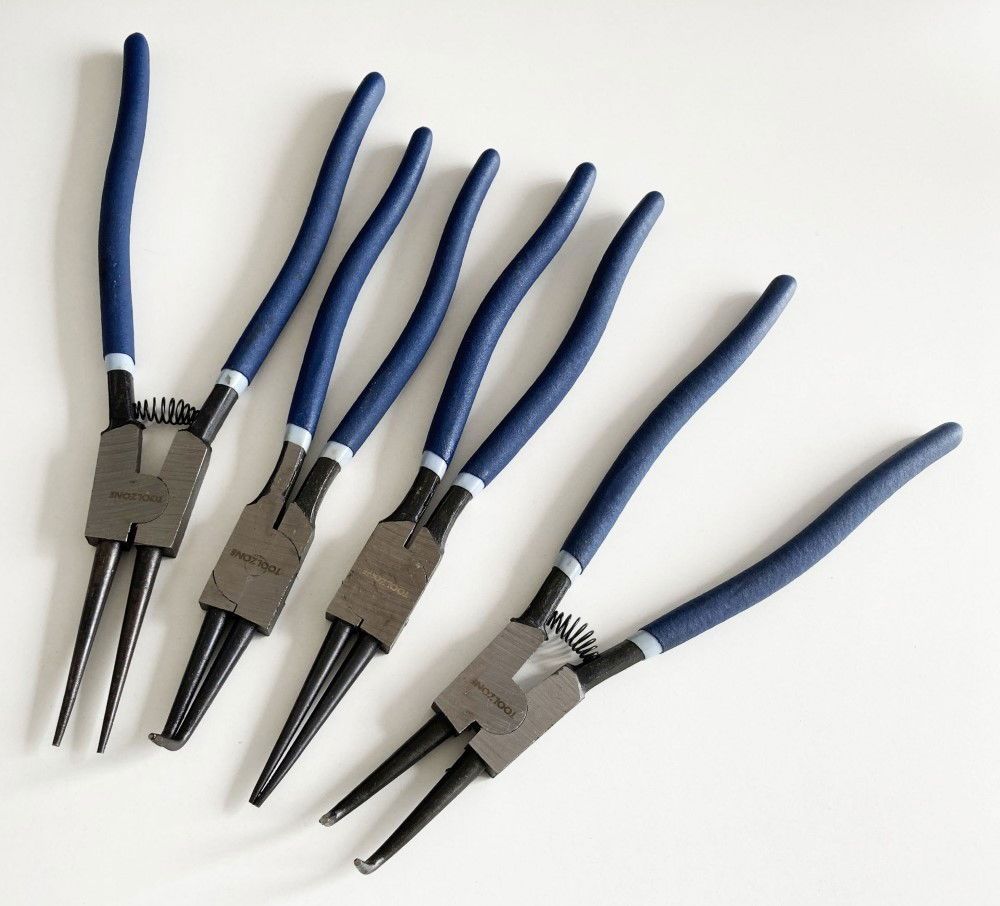 CIRCLIP PLIERS SET 4PC 13" INTERNAL AND EXTERNAL STRAIGHT AND BENT - TOOLZONE KDPPL243