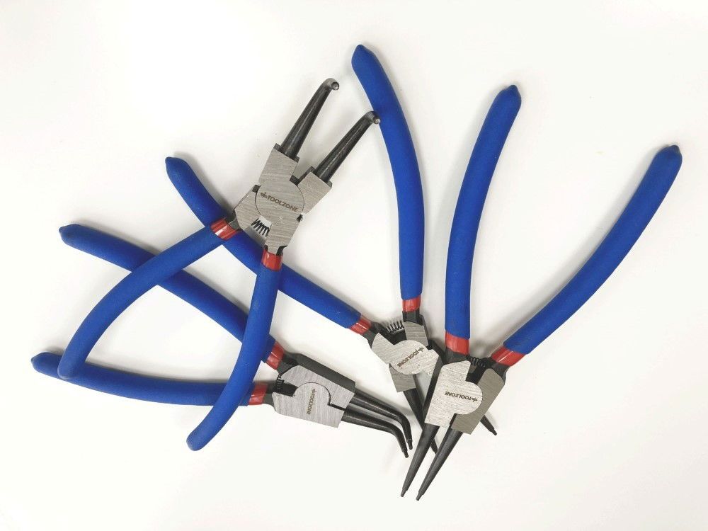 CIRCLIP PLIERS SET 4PC 9" INTERNAL AND EXTERNAL STRAIGHT AND BENT - TOOLZONE KDPPL242 - Image 3