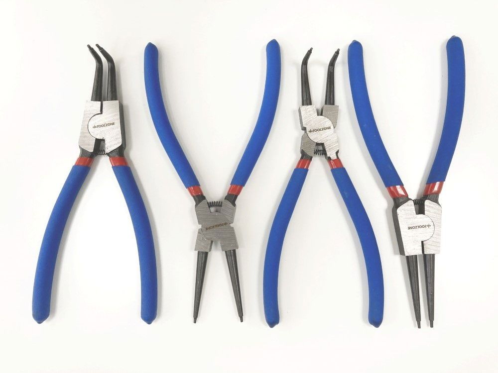 CIRCLIP PLIERS SET 4PC 9" INTERNAL AND EXTERNAL STRAIGHT AND BENT - TOOLZONE KDPPL242 - Image 4