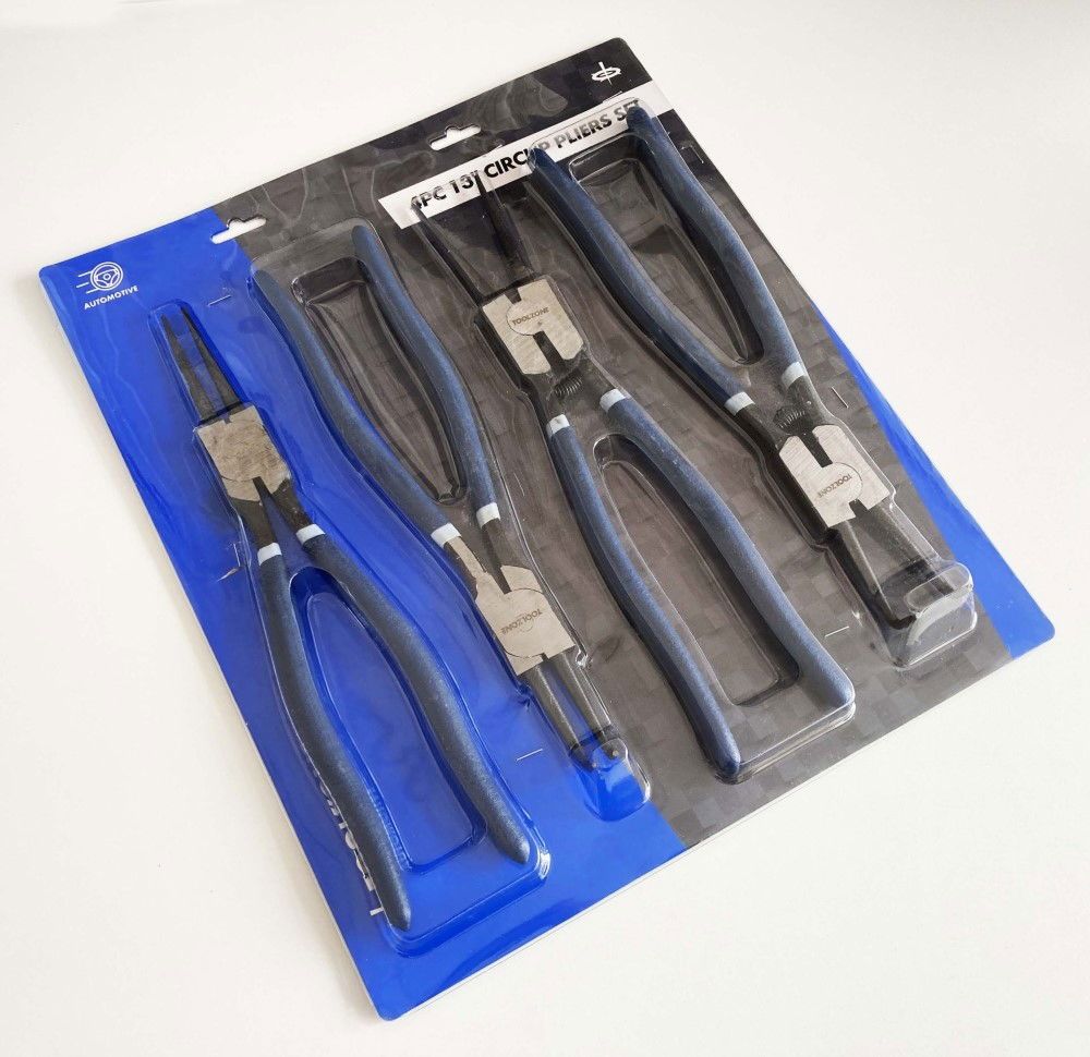 CIRCLIP PLIERS SET 4PC 13" INTERNAL AND EXTERNAL STRAIGHT AND BENT - TOOLZONE KDPPL243 - Image 4