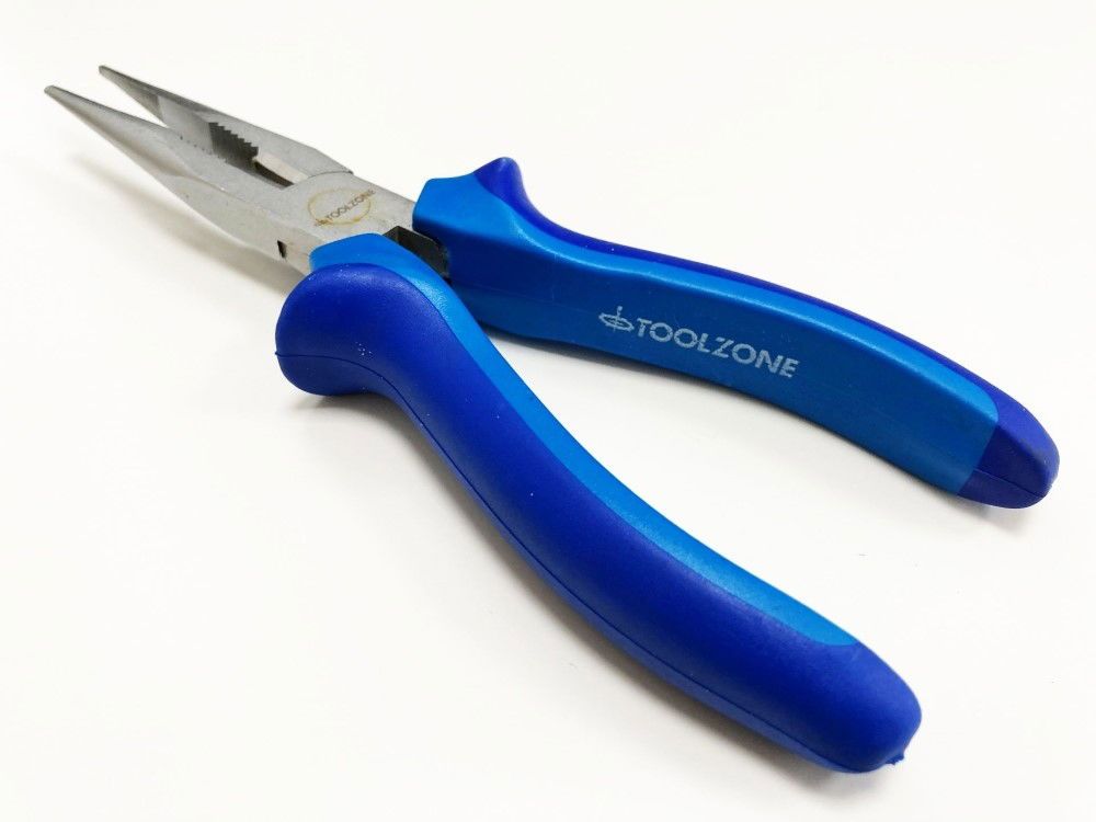 LONG NOSE PLIER HEAVY DUTY 8" SATIN FINISH DROP FORGED STEEL - TOOLZONE KDPPL205 - Image 3